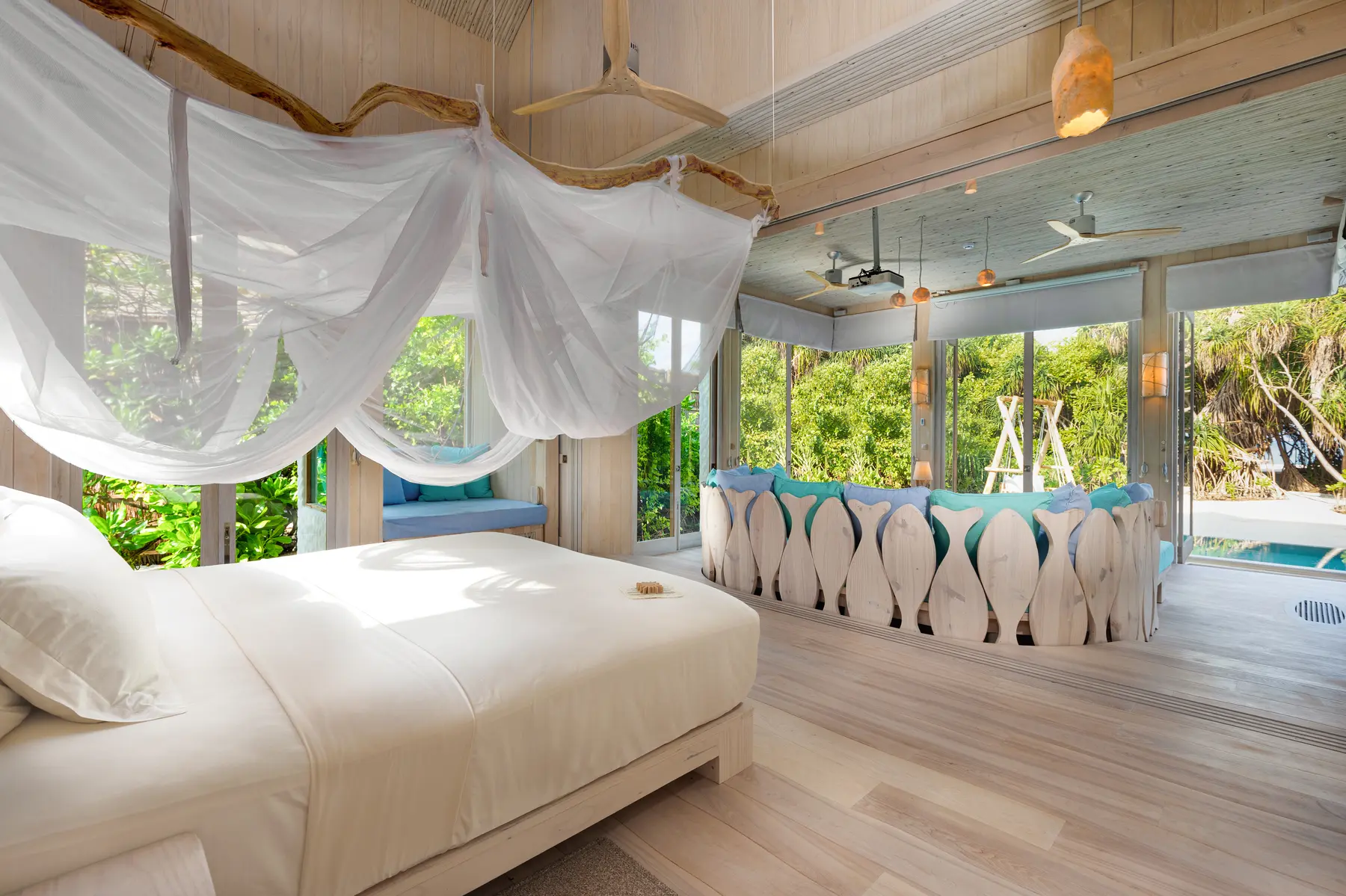 Soneva Jani 3-Night 1-Bedroom Beach Hideaway + 4-Night 1-Bedroom Water Retreat with Slide Honeymoon Package